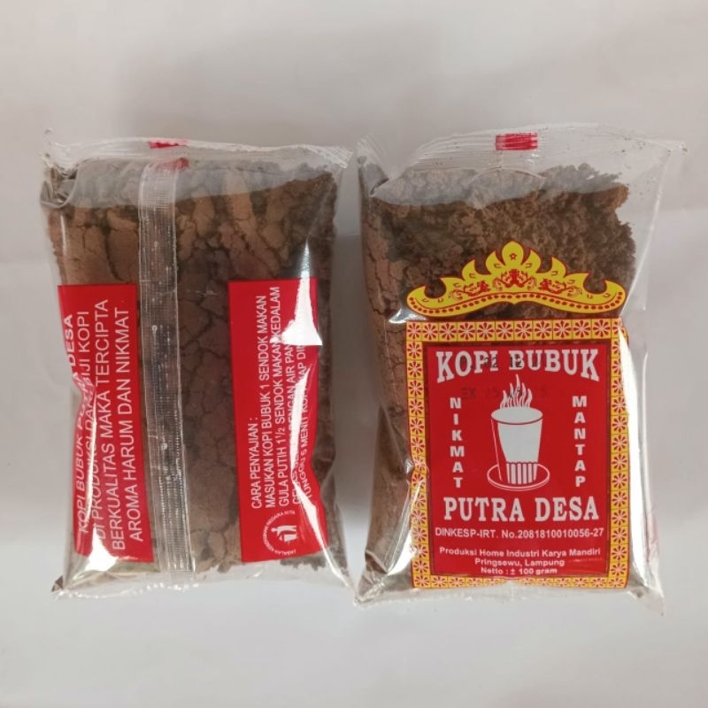 

Kopi bubuk putra desa asli Lampung 100gr