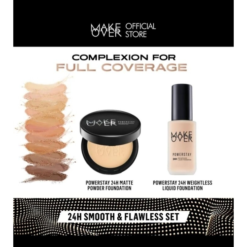 Powder foundation + Liquid foundation