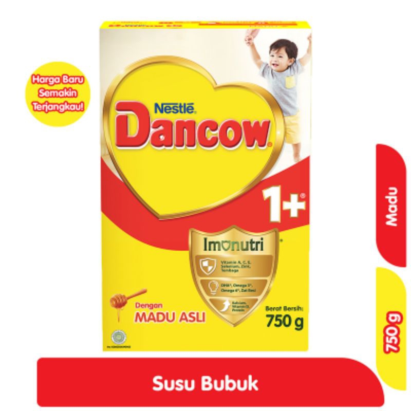 

Nestle Dancow 1+ Imunutri Susu Bubuk Pertumbuhan Anak 1-3 tahun Madu 750 g