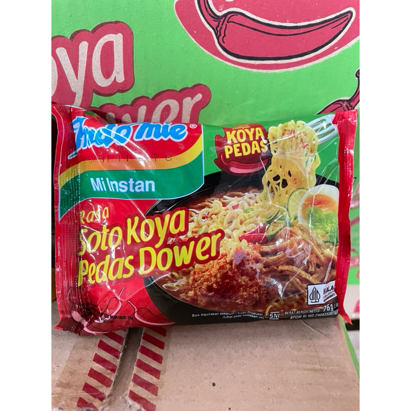 

New Indomie Soto Koyo Pedas Dower 76g (10 pcs )
