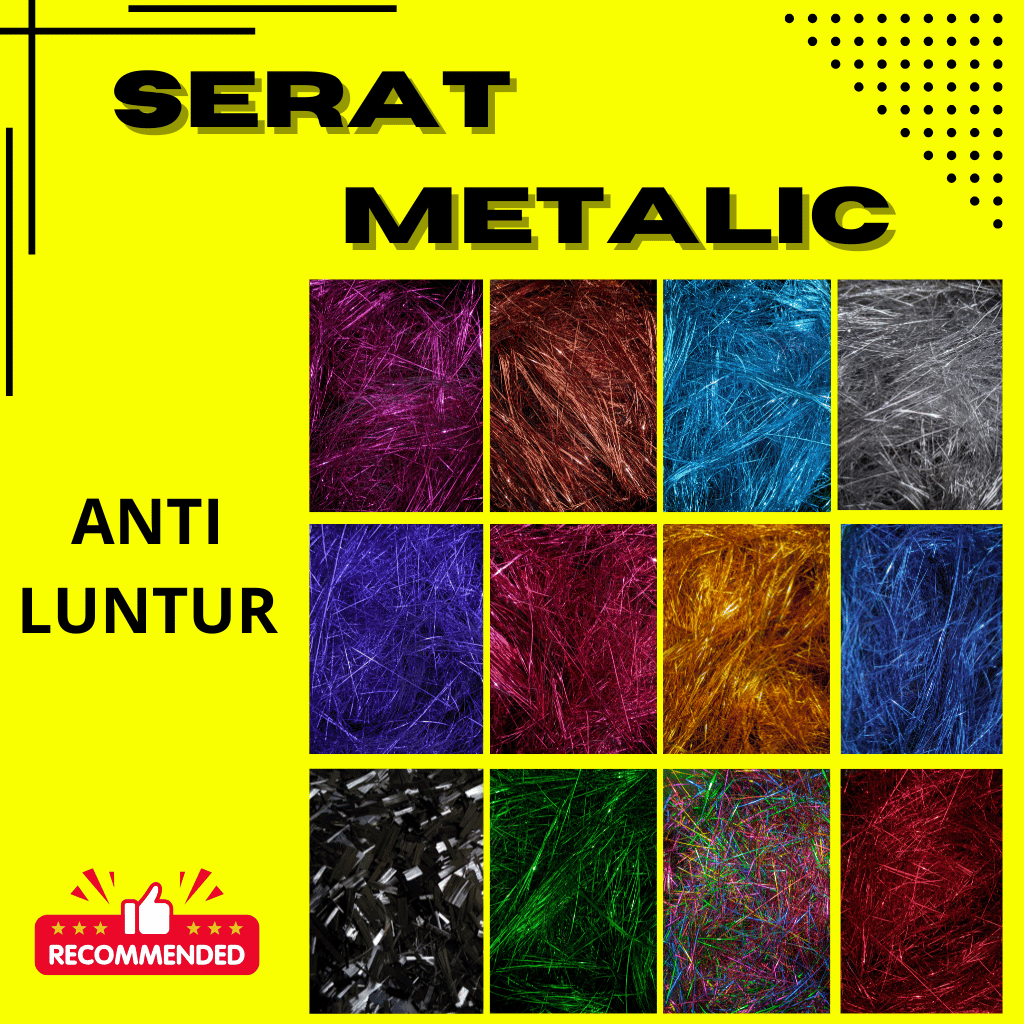 SERAT METALIC CARBON FORGED WARNA PEMANIS CARBON VENON JENIS ALUMUNIUM METALIC WARNA MERAH BIRU GOLD