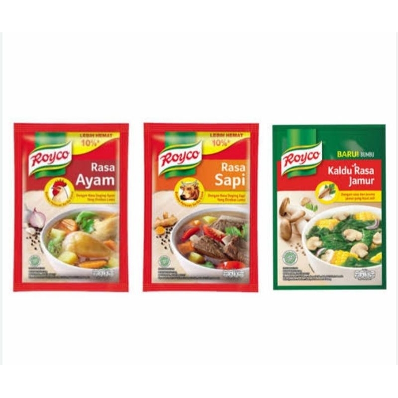 

MURAH Royco Kaldu ayam,sapi dan jamur 8g (isi 12 renceng)