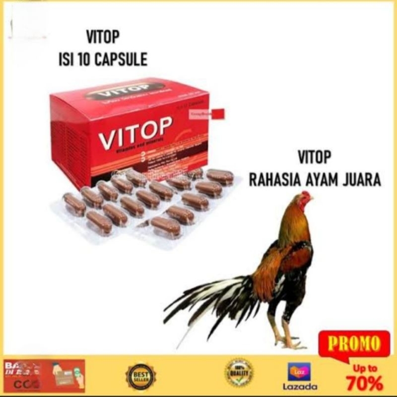 Vitop thai obat vitamin ayam thai penambah tenaga agresif dan mental