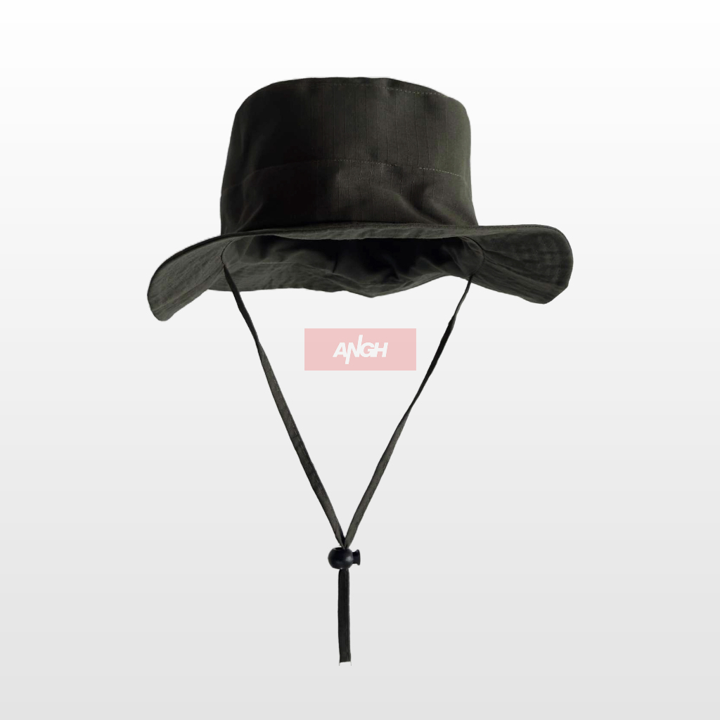 ANGH - Topi Rimba Keplek Ribstok / Bucket Hat / Rimba Hat / Hiking Hat / Topi Hutan / Topi Gunung/Ri
