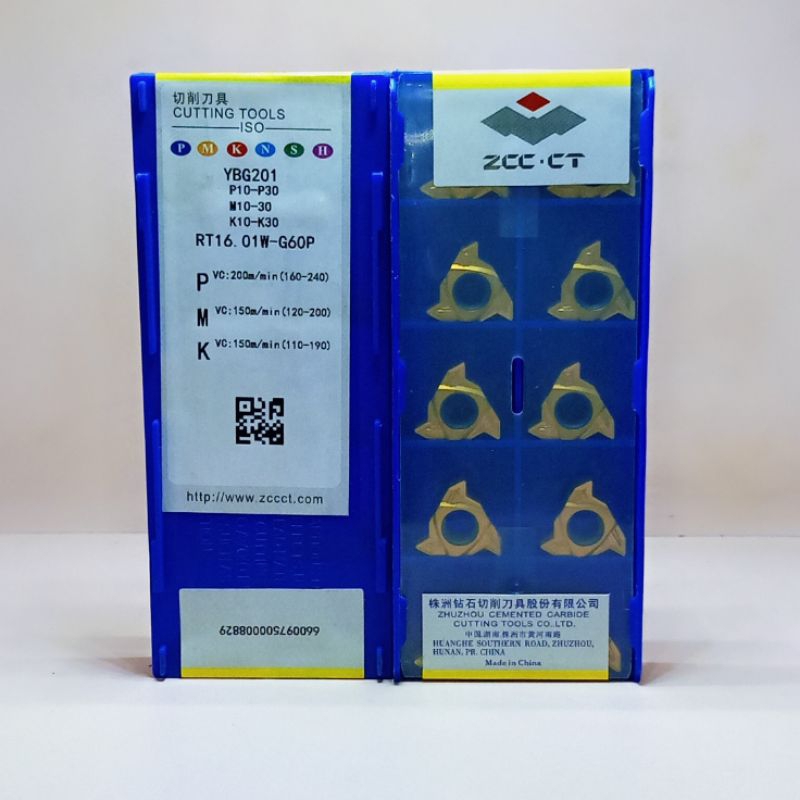 INSERT RT16 01W-G60P ZCC-CT YBG201 Mata pisau Drat ulir luar Er16 Pahat ulir luar RT16 New