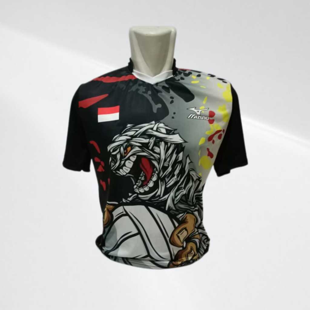 kaos voli atasan olahraga volly printing jersey voli putra putri