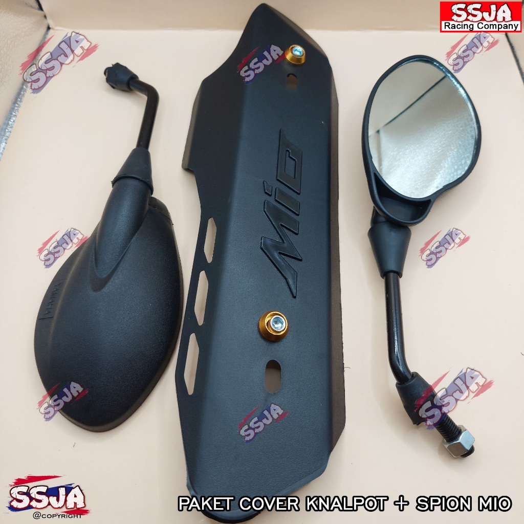 PAKET Cover knalpot Mio Sporty + Spion x1 yamaha bisa untuk semua mio
