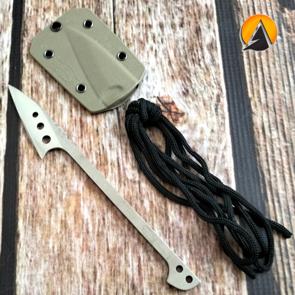 Pisau  kalung mini survival neck knife handle paracord