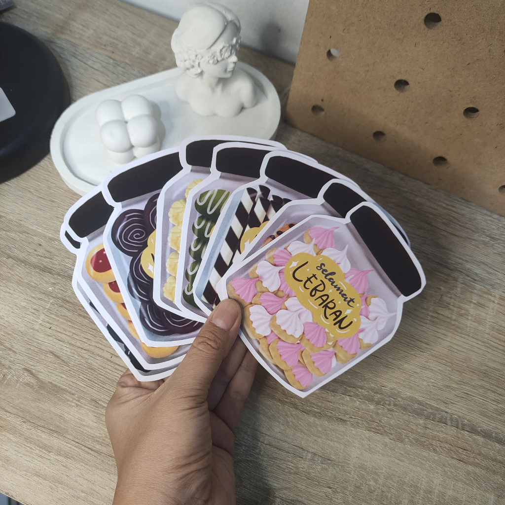 

Amplop lebaran 3D Ilustrasi Gambar Toples kue buat THR angpao bahan Art Carton 260gsm