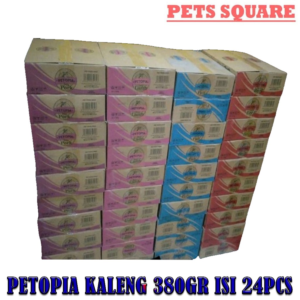 

23bagusmenshop - Petopia Makanan Anjing Basah Kaleng 380gr Adult Wet Dog Food 1 Dus Isi 24pcs