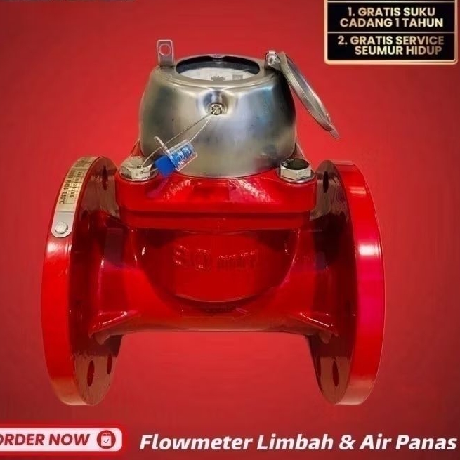 FLOW METER AIR LIMBAH 4 INCH - FLOW METER AIR PANAS 130 DERAJAT 4 INCH