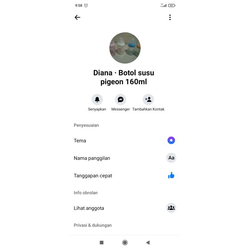 botol susu pigeon 160ml