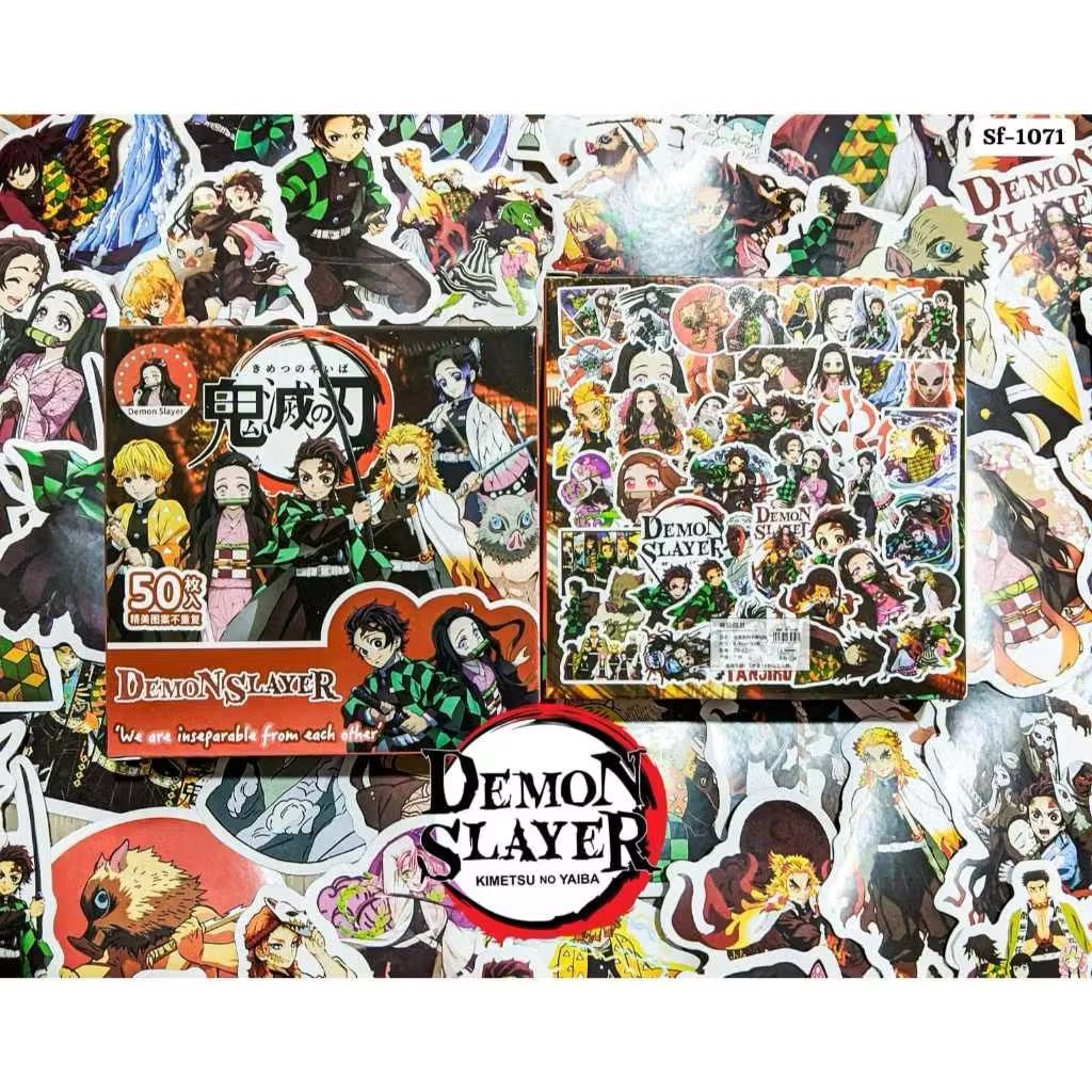 

Sticker Single Karakter Anime Stiker Keren Demon Slayer Jujutsu Kaisen Stiker Isi 50Pcs