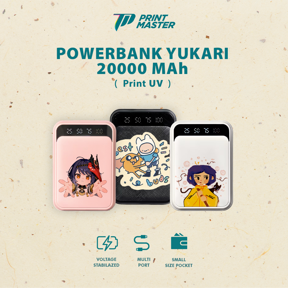 

Custom POWERBANK Yukari Promosi/Souvenir 20.000mAh Print UV Full Warna