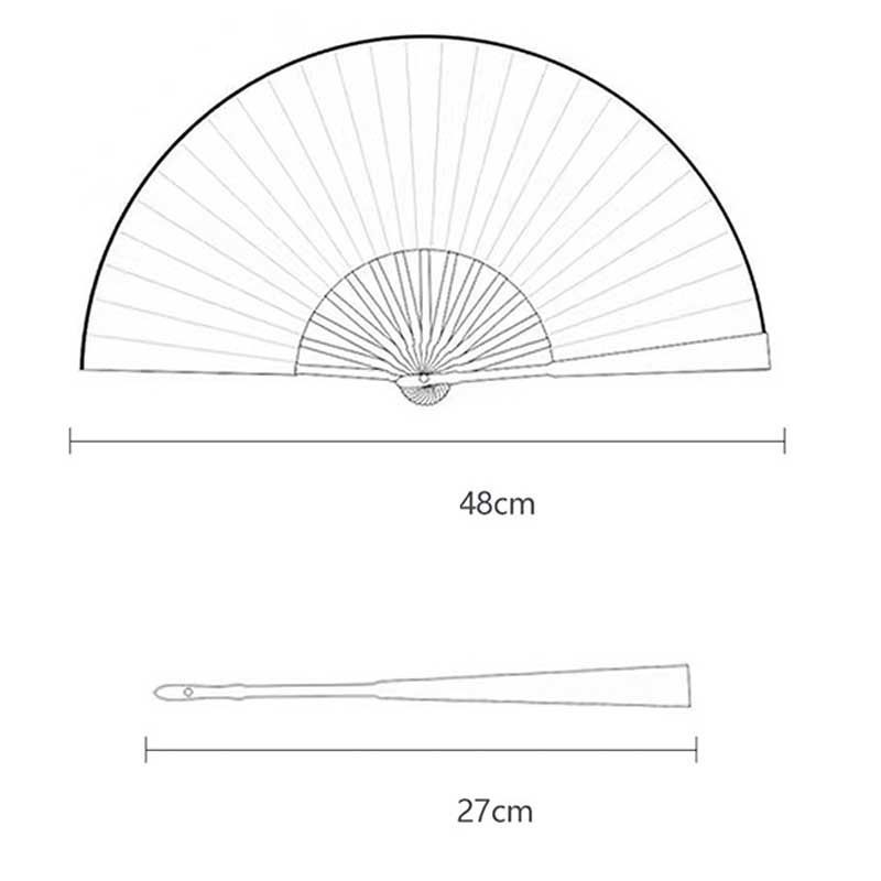 Lilystore- Kipas Tangan Lipat Jumbo Kipas China Lipat Kipas Lipat Cina Kipas Lipat China Sutra