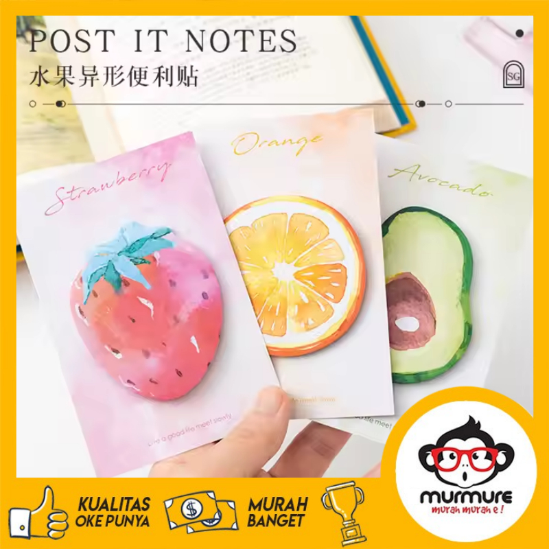 

MURMURE I STICKY NOTES FRUIT AESTHETIC POST IT MOTIF BUAH MEMO SEKOLAH KANTOR