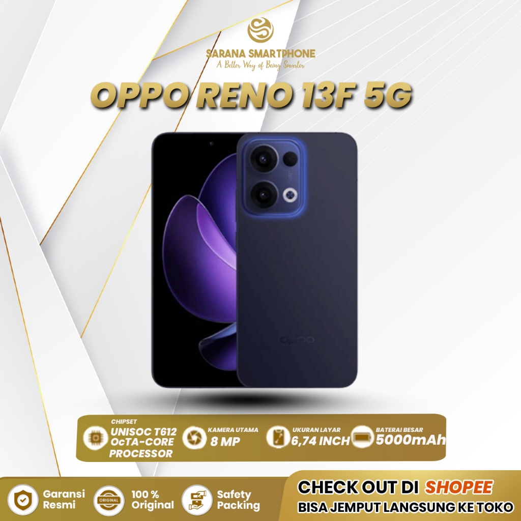 Oppo Reno 13 F 5G RAM 8GB 12GB Internal 256GB Snapdragon 6 Gen 1 Layar Amoled Garansi Resm