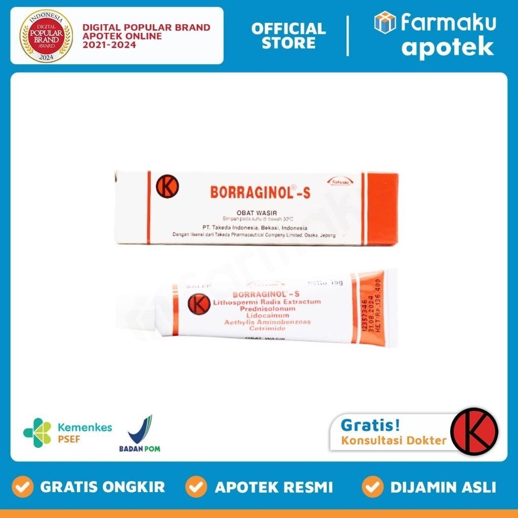 Borraginol S Ointment 15 gr Tube
- PSG