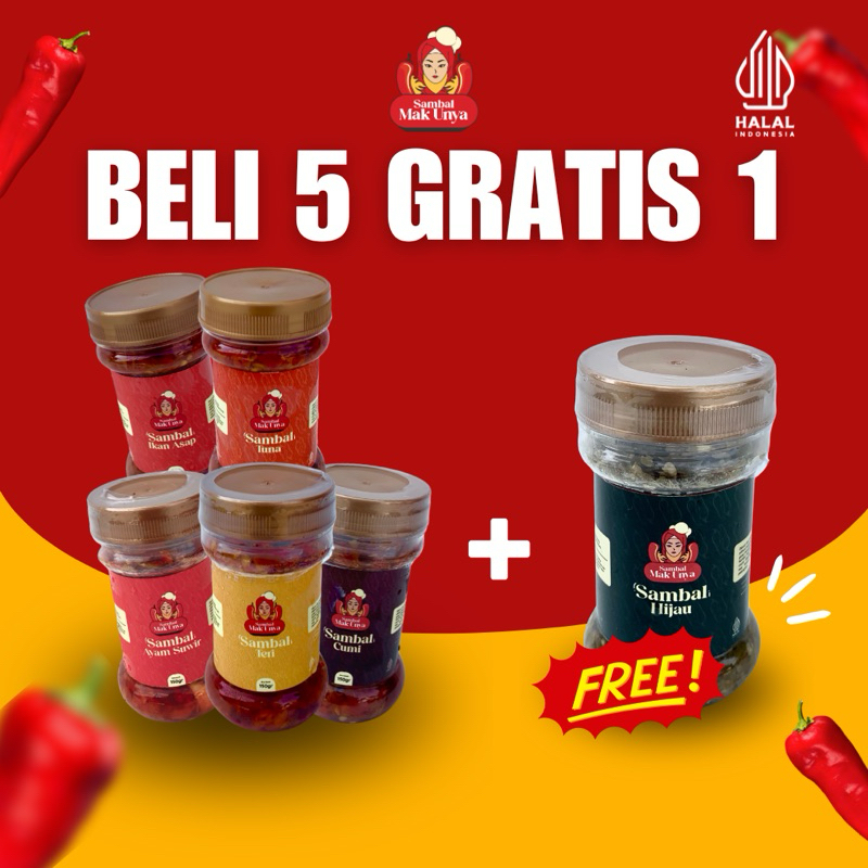 

Sambal Mak Unya - Beli 5 Sambal GRATIS Sambal Hijau