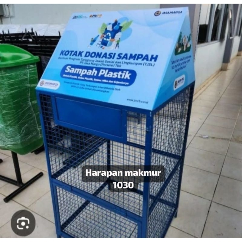tempat sampah botol plastik daur ulang