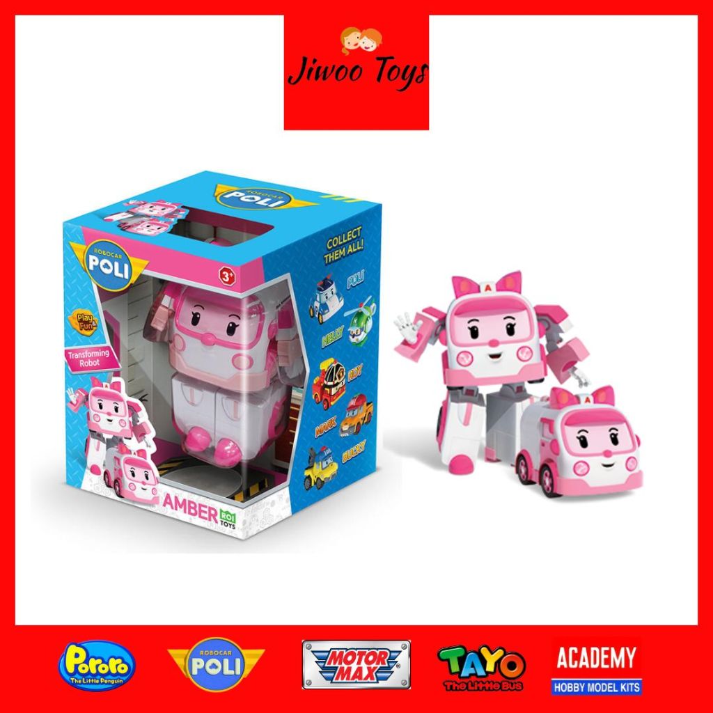 Silverlit Robocar Poli Transforming Robot Amber MRT0651/Mainan Robot