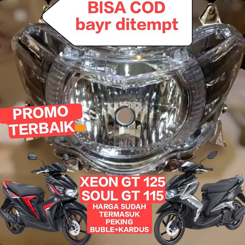 lampu depan / mika lampu depan set replektor Xeon GT 125,Mio soul GT 115,soul gt115
