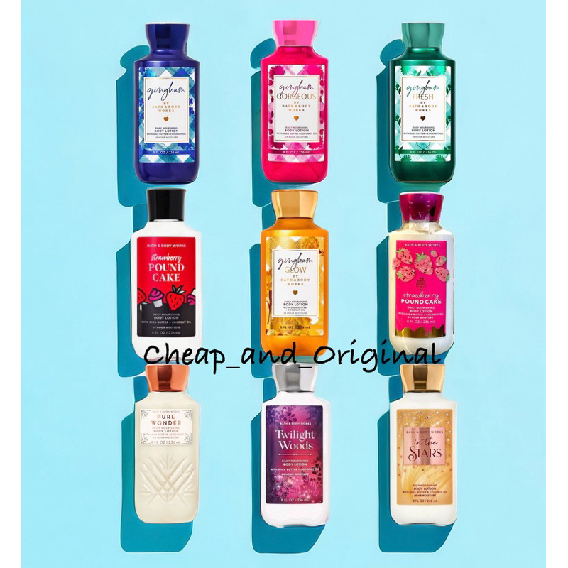 Body Lotion In The Stars / Gingham / Strawberry Pound Cake BBW 236ml Original USA