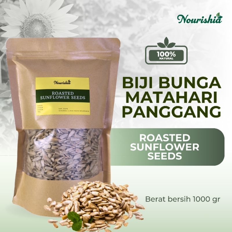 Biji bunga matahari panggang 1 Kg / roasted sunflower seeds / Kuaci / Kuwaci / Kuaci tanpa Kulit