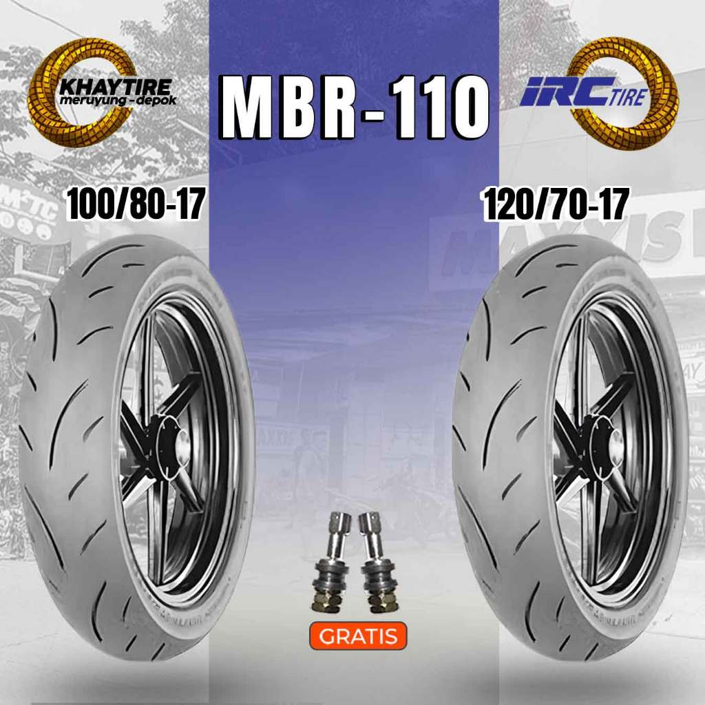 Paket Ban Motor Soft Compound IRC MBR-110 90/80-17 + 120/70-17 Tubeless
