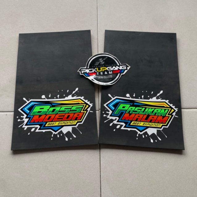 JUAL KARPET LUMPUR VARIASI PICK-UP PENAHAN LUMPUR KEPET EBEK KARET LUMPUR DAN STICKER UKURAN L300