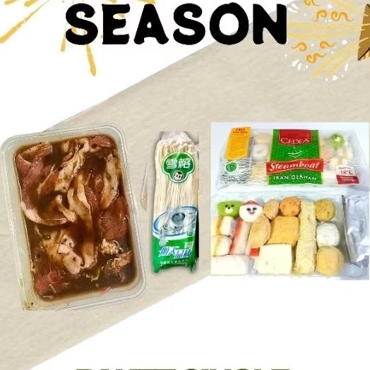 

Paket Barbeque Berdua / Paket Beef Marinasi 500gr / Paket Steamboat Tomyum berdua / Paket Bbq an + steamboat