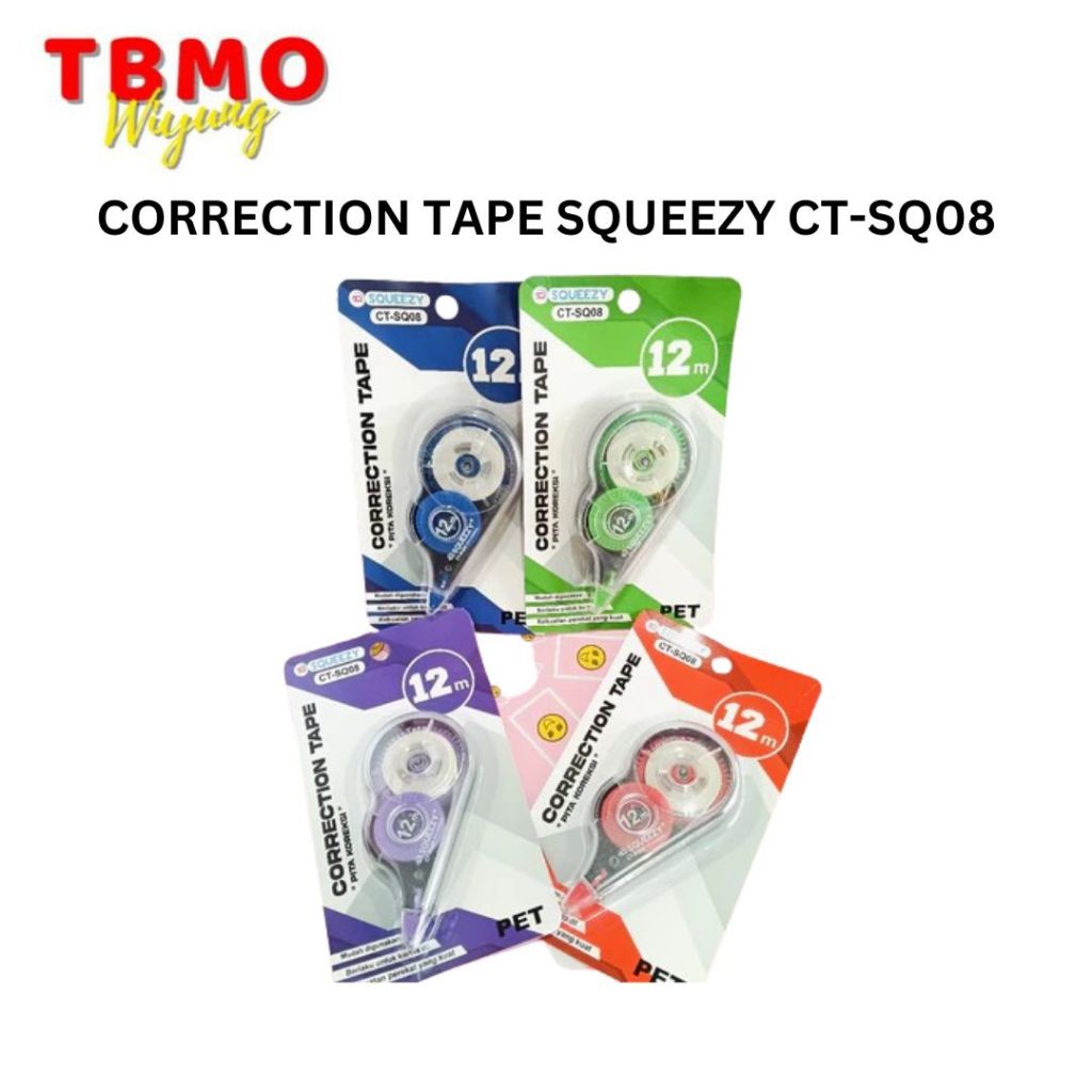 

TBMO CORRECTION TAPE SQUEEZY CT-SQ08 12M