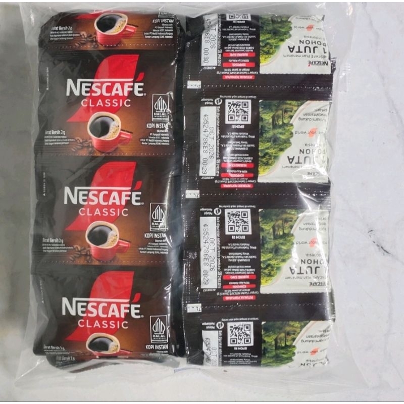 

Nescafe Classic Sachet 2gr - 1 pack isi 60 sachet KEMASAN BARU