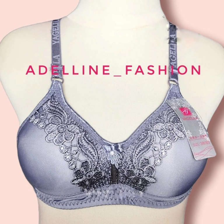4PCS Bra gadis elegan mewah BH bordir lace kait 2  Cup A Tanpa Kawat Yagelila 329 Bh Wanita Kait 2 L