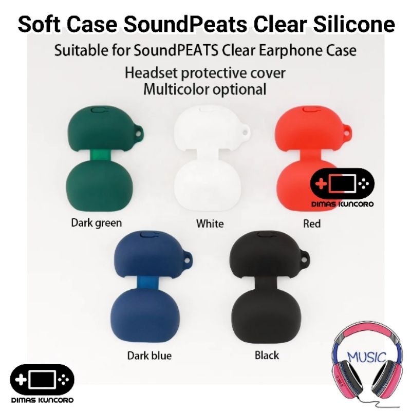 Soft Case SoundPeats Clear silicone silikon tws bumper casing