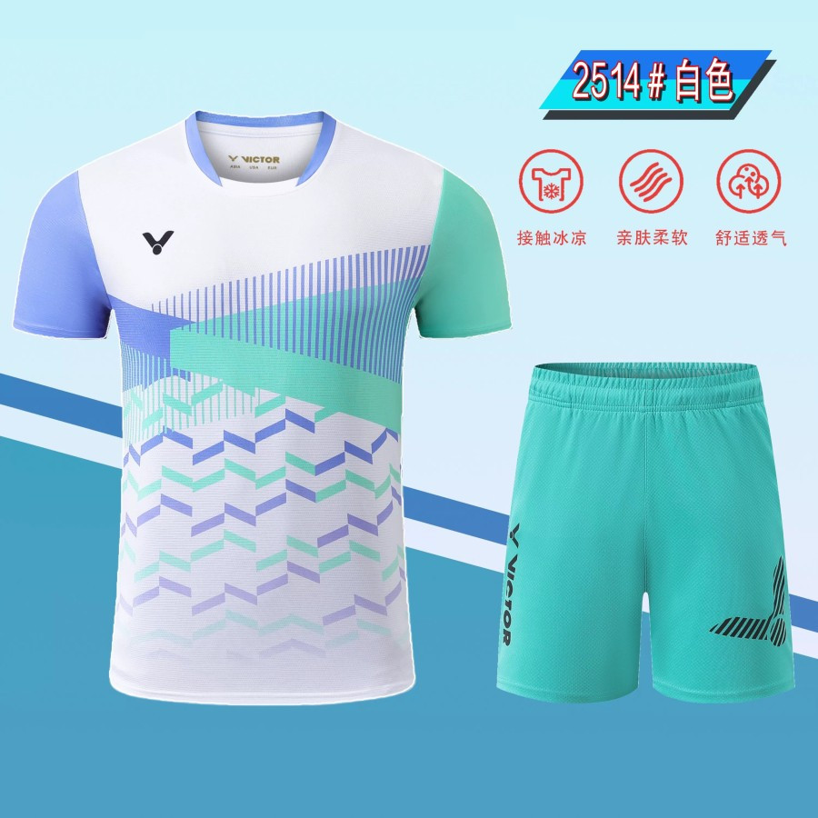 New Jersey Set Badminton Victory 2514 Men Baju Badminton