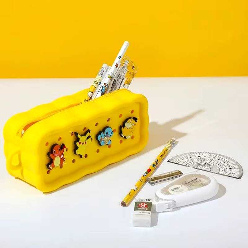 

AB48 Kotak Pensil Silikon Jibbitz Kartun Pensil Case Kartun Tempat Pensil Jibbitz Karakter Lucu