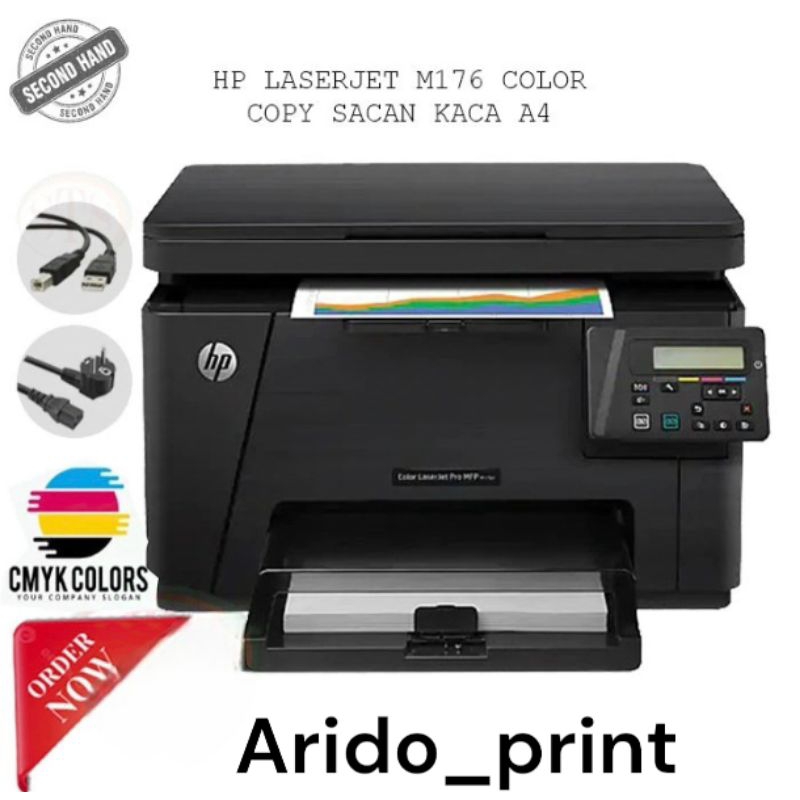 printer fotocopy hp color laserjet MFP m176n