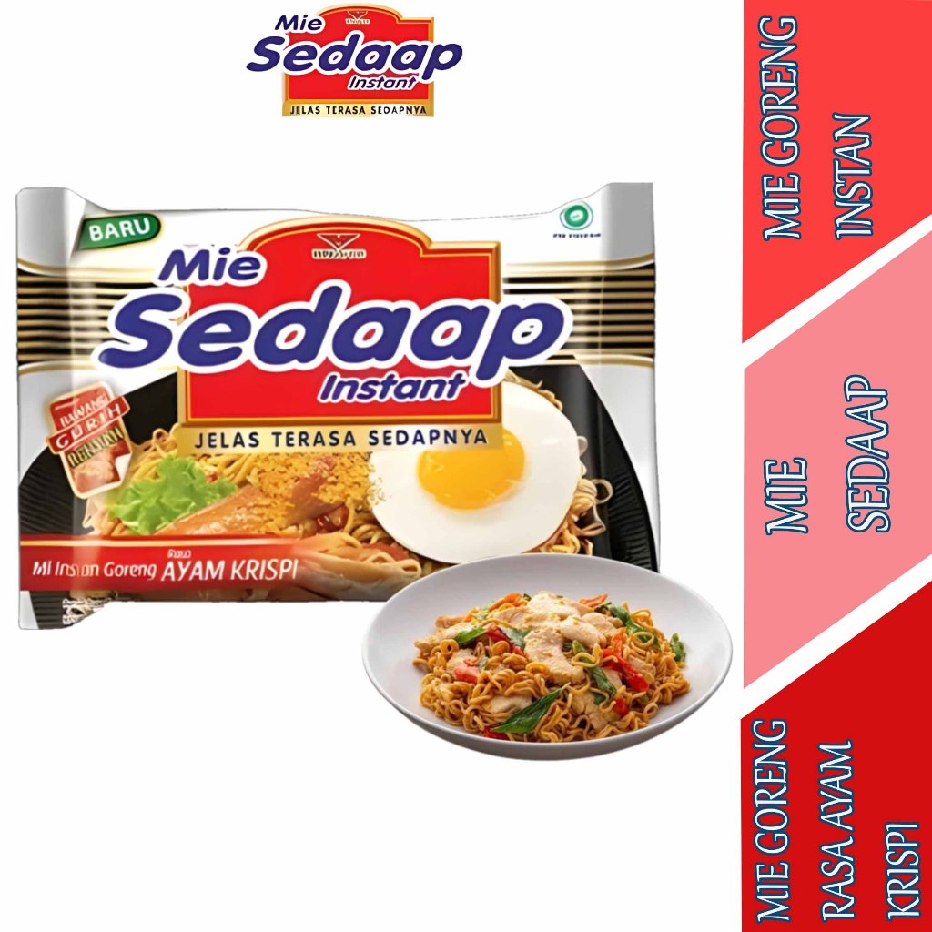 

Mie Goreng Rasa Ayam Krispi - Mie Sedaap - Mie Goreng Instan - 88gr