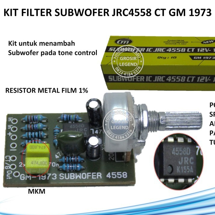 KIT ACC TONE SUBWOOFER, CT 12-15V, GM 1973