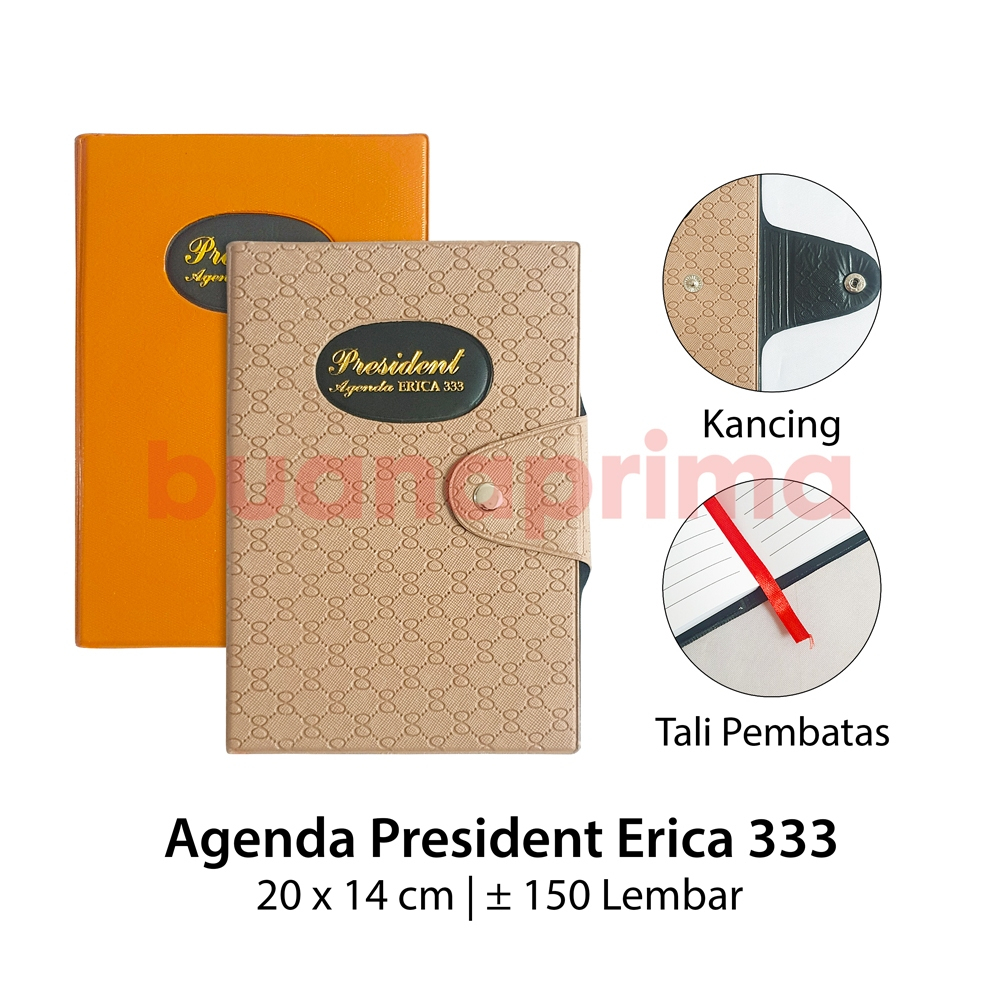 

Agenda Kancing Erica President 333 Branded 20.5 x 14 cm Planner A5 Notebook