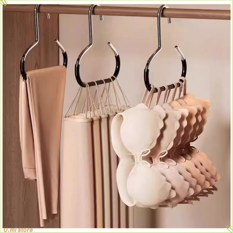 【U.mi store】Rak Gantung Pakaian Dalam Alat Penyimpanan Rompi Multifungsi Rak Pengeringan Kait Lingka