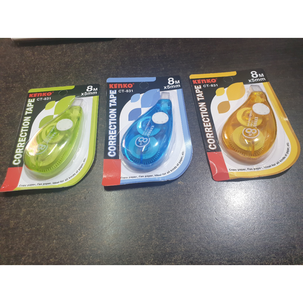 

TIPEX KERTAS, CORRECTION TAPE KENKO CT-831 8 Meter x 5mm