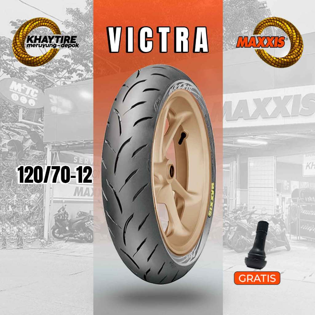 Ban Motor Vespa Matic MAXXIS VICTRA 120/70 Ring 12 Tubeless