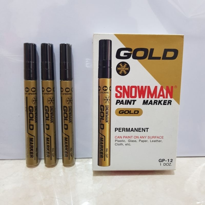 

Spidol permanen gold snowman / spidol emas