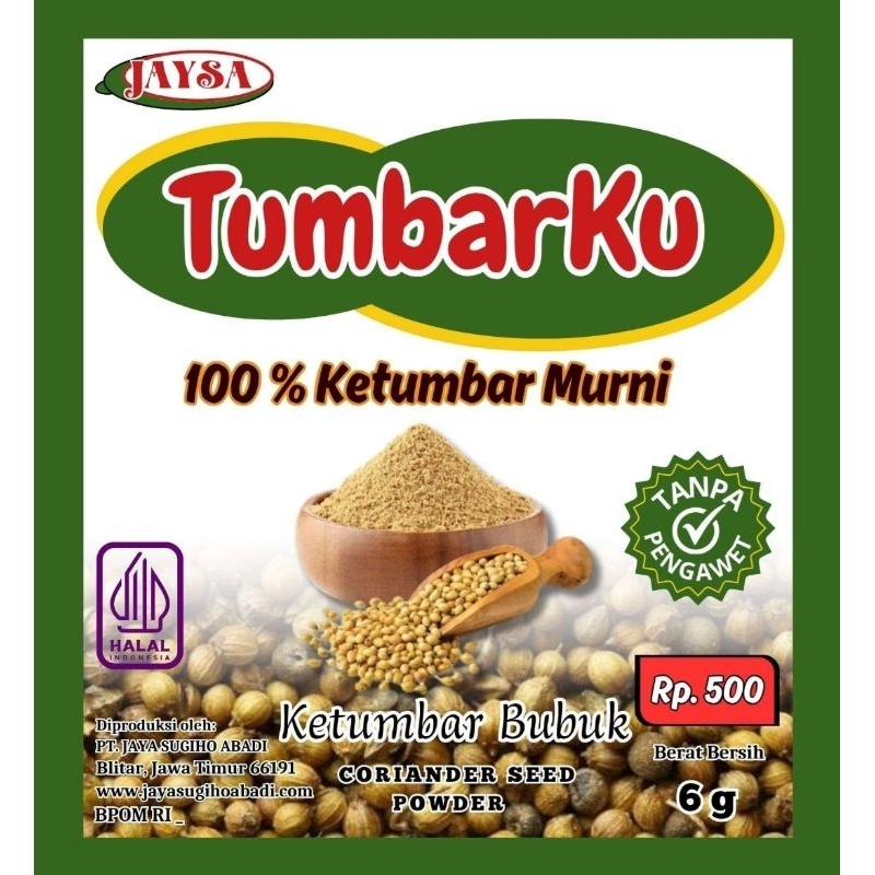 

[READY] Tumbarku Jaysa | 100% Ketumbar Murni | Bubuk Ketumbar Asli | 1 Renceng isi 12 Sachet