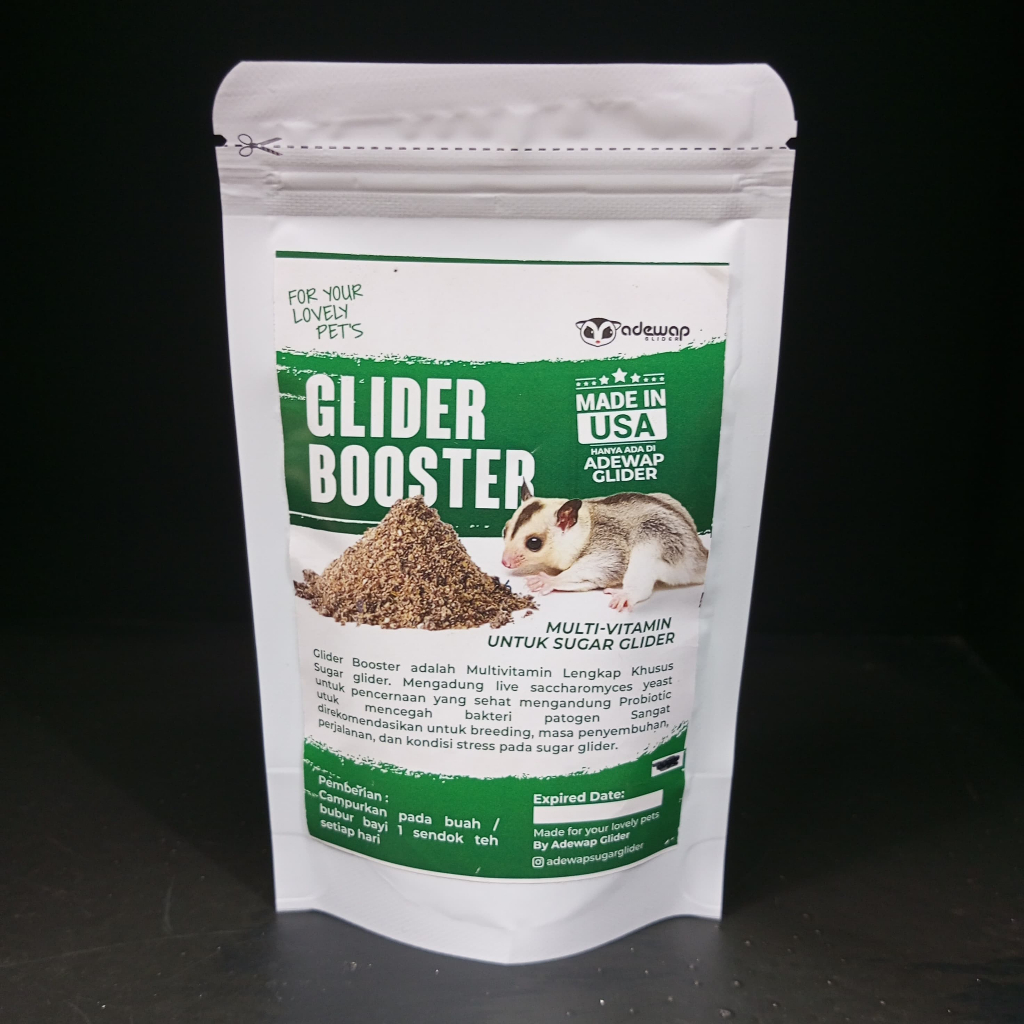 ADEWAP GLIDER Glider Booster Sugar Glider Probiotic & Saccharomyces For Over Grooming - 50 Gr
