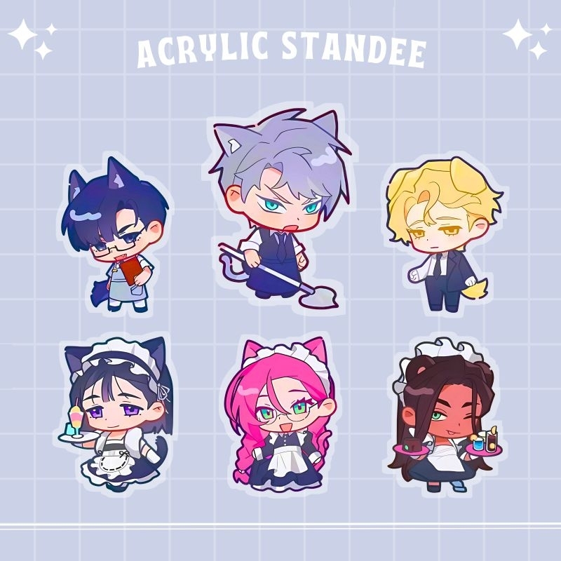 STANDEE AKRILIK ALIEN STAGE CAFE CHIBI | ALNST ACRYLIC STANDEE | ALIENSTAGE MERCH