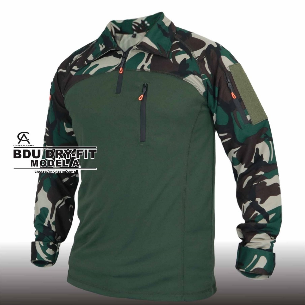 RB kaos BDU loreng lengan panjang / kaos pria panjang / bdu dryfit