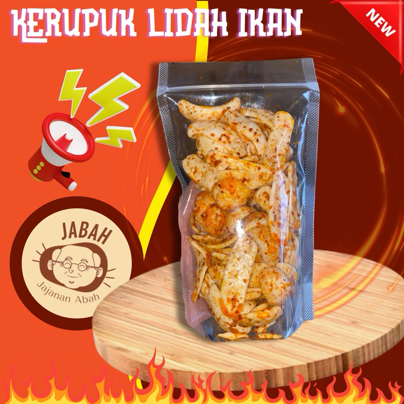 

(JABAH) Kerupuk Lidah Ikan Cemilan Makanan Ringan Pedas Snack Keripik Kering Jajanan Camilan